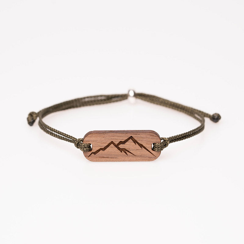 Armband mit Berg Motiv Holzschmuck