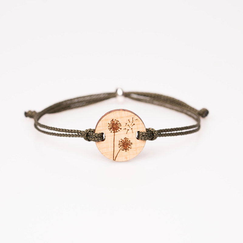 Pusteblume Motiv Armband aus Holz 