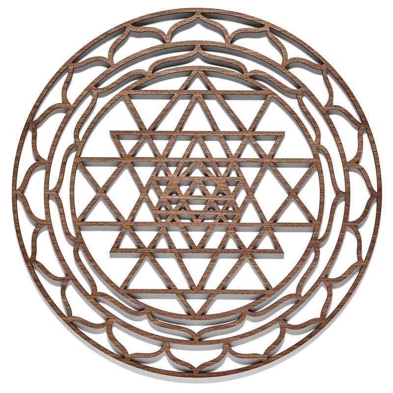 Sri Yantra Nussbaum Wandbild